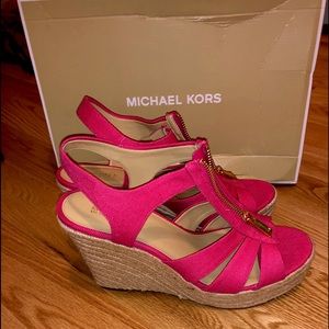 MICHAEL Michael Kors Canvas Espadrille Wedges
